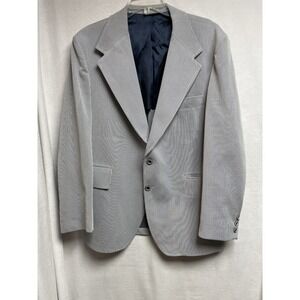 Vintage McGregor Mens 46 jacket blazer White blue Stripes retro‎ grandpa core